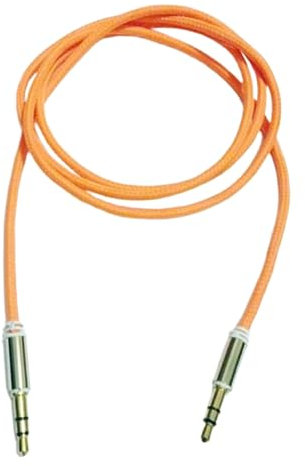 L&L® 3.5mm Nylon Stereo Jack To Jack Audio Headphone Aux Cable Lead for iPhone ipod (Orange)