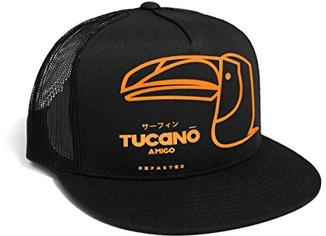 DEPARTED Herren Mesh Trucker Hat mit Print/Aufdruck - Snapback Cap - No. 52, Black