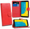 Samsung Galaxy J6 2018 J600F Cases - Red Premium Wallet Leather Flip Case Cover For Samsung Galaxy J6 2018 [Card Holder] [Magnetic Closure]