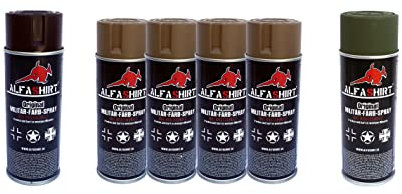 Wh Tarn Set x1 RAL 6003_x1 RAL 8017_x4 RAL 7028 Farb Sprays Spraydosen #25396