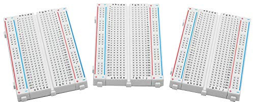 Rk Education Breadboard Solderless Prototype PCB Board – (3pcs) 400 Pin with 4 power Rails and Double Sided Tape for Raspberry Pi and Arduino