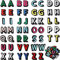 52 Pieces Iron on Letter Patches, Alphabet Applique Patches or Sew on Appliques with Embroidered Patch A-Z Letter Badge Decorate Repair Patches for Hats, Shirts, Shoes, Jeans, Bags