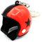 VmG-Store Casque de moto rétro porte-clés avec fermeture fonctionnelle (rouge)