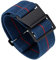 BINLUN Nylon Uhrenarmband Elastic Marinetaucher Fabric Nylon-Armbänder Stoff Militär Ersatz-armband Uhr Hakenverschluss Damen&Herren 18/20/22mm(Blau-Rot, Schwarze Schnalle,18mm)