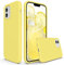SURPHY für iPhone 12 / Pro Hülle Silikon, Handyhülle iPhone 12 / Pro Case 6,1 Zoll aus Premium Flüssigsilikon, Schutzhülle mit weiches Mikrofaser-Futter, Gelb