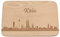 Spruchreif | Frühstücksbrettchen aus Holz mit Skyline Gravur „Köln Skyline“ | Tolles Geschenk für Stadtverliebte & Kölner