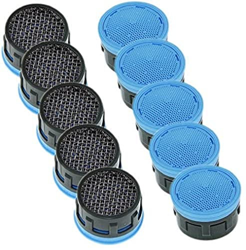 Neoperl 10 Stück Interner Strahlregler für Wasserhähne Perlator Longlife für Wasserhahn M24 M22 Filter Küchenarmatur für Waschbecken, Wassersparen und Schnellanschluss