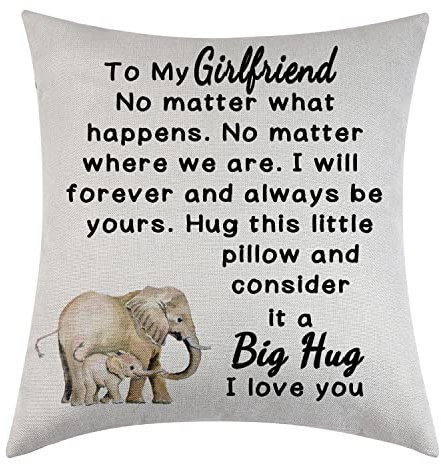 Freundin Kissenbezug Romantisches Geschenk für sie I Love You Geschenke für sie Langstreckenbeziehung Kissenbezug Geburtstagsgeschenk für Freundin