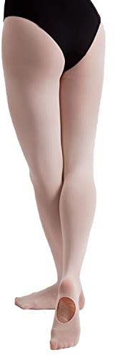 Collant de danse classique convertible 60 deniers pour femme et fille, Rose théâtral, 3 ans
