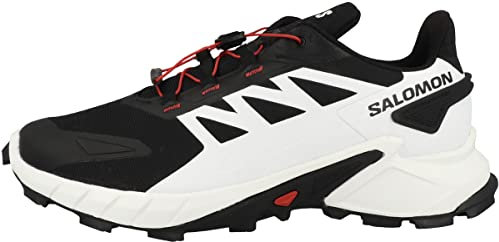 SALOMON Herren Shoes Supercross 4 Black/White Laufschuhe, Schwarz, Weiß, Rot (Fiery Red), 42 2/3 EU