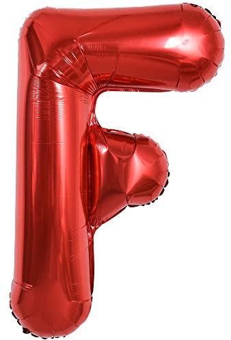 TONIFUL 40 Zoll große leuchtend rote Buchstabenballons A-Z, riesige Heliumfolie großer Buchstabe F Ballon für Geburtstagsfeier Jahrestag Hochzeit Dekoration.