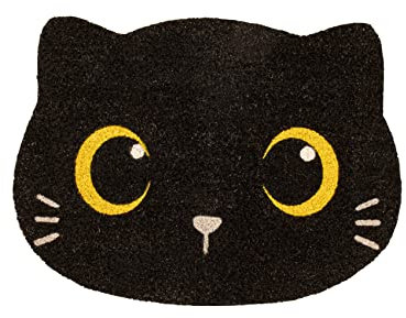 I-TOTAL® - Felpudo de Entrada para el hogar | Pràctico, 70 x 40 cm (Black Cat)