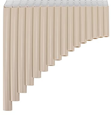 16 Pipes Pan Flute, Easy To Learn and Play Have a Longer Service Life Pan Pipes Can Take the Pan Flute Wherever You Want for Developing a Sense Of Music(Beige)