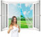 Magnet Insektenschutz Fenster Fliegengitter Magnetvorhang Mückenschutz Fenster, 165x90 cm Automatisches Schließen für BalkonFenster Wohnzimmer TerrassenFenster- Weiß H