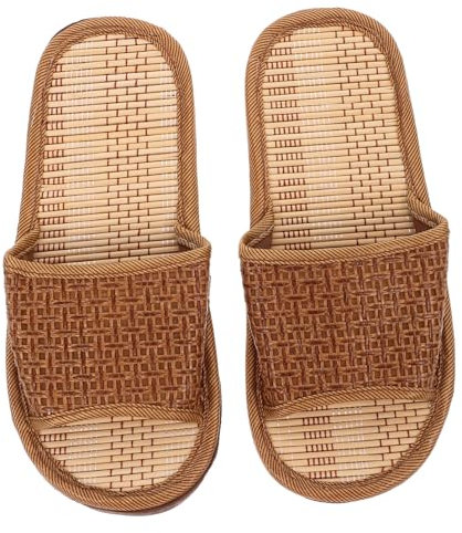 1paio Pantofole Estive Rattan Intrecciato Per Sandali Freschi Da Casa Design Antiscivolo Albicocca Ideali Per Spiaggia E Occasioni Casual