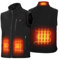 KEMIMOTO Gilet Chauffant Polaire Homme, Veste Chauffante Homme Femme Lavable avec 4 Zones de Chauffage et 3 Niveaux de Chauffage, Blouson Chauffant Homme pour Moto Ski Pêche Randonnée (Sans Batterie)