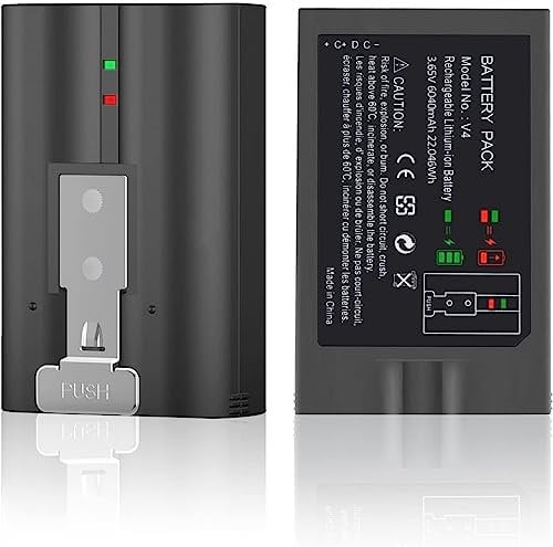 for Ring Video Doorbell 2/3/4/Ring Stick Up Cam Battery,Quick-Release for Video Doorbell 2,6040mAh,3.65V,22Wh,Ring Battery Pack Quick Release for Video Doorbell 2& Spotlight Cam(RV4-SM002) 1PCS