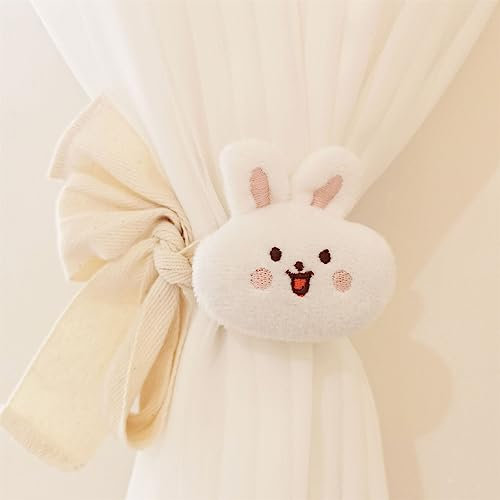 Herfair 2 Stück Vorhang Raffhalter, Gardinenhalter Vorhanghalter Gardine Kleiner Bär Gardinenclips Vorhang Clips Curtain Ringe für Kinderzimmer Decor