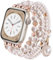 CAGOS Pearl Bracelet Compatible with Apple Wath Bands 38mm 40mm 41mm Women, Natural Pearl Beaded Charms Pretty Straps Dressy Designer Jewelry Stretchy iWatch Bands for Series 9/8/7/6/5/4/3/2/1/SE,