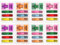 NQEUEPN Hier Unterschreiben 800st/8 Packungen Haftnotizen Bitte Hier Unterschreiben für Dokumente Notizbücher Homeoffice Schulbedarf (Orange 4, 4,4 x 2,5 cm, 1,2 cm)