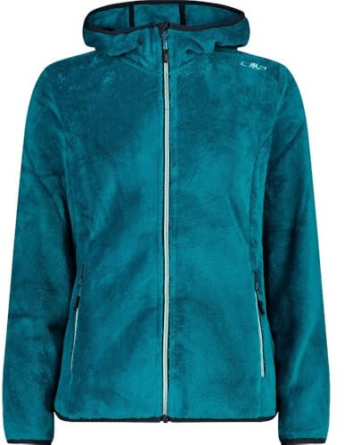 CMP - Woman Jacket Fix Hood, Teal, 54