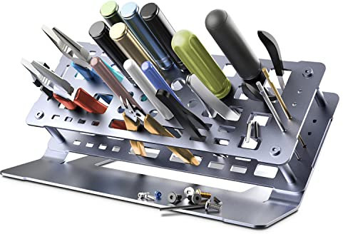 METALALTER Werkbank Werkzeugständer, Kleiner Werkzeug Organizer, Aluminiumlegierung, Dunkelgrau