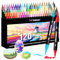 120 Farben Acrylstifte Set – Acrylmarker mit feiner Spitze und Pinsel für Stoff, Leinwand, Glas, Holz und Papier – Ideal für Kinder und Erwachsene, zum Zeichnen und DIY-Bastelprojekte