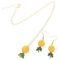 VALICLUD 4sets Collana e Orecchini Forma Di Ananas Per Donne Di Gioielli Estivi Con Design Cartone Accessori Eleganti Per Occasioni Festive e Regali Speciali