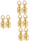KONTONTY 8pièces Butée De Fin De Corde Acier Inoxydable Avec Mousqueton Accessoires De Raccord Pour Terrasse Garde-corps Système De Verrouillage Installation Facile Pour Espaces Extérieurs Lot