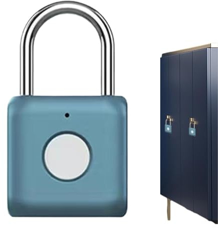 XIAOXIAOYU Fingerprint Smart Padlock, Electronic Fingerprint Padlock, Intelligent Keyless Fingerprint Lock, Intelligent Padlock with USB Charging Support