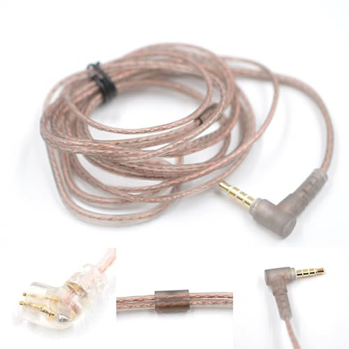 kosingna OFC Upgrade Cable HiFi Earphone Replacement Cable 0.75mm Gold-Plated Connector Transparent Black Cable C Pin for ZSN/ZSN PRO/ZS10 PRO/AS16/AS12