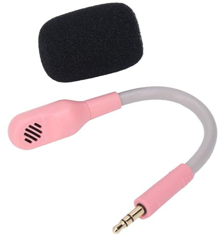 Srliya Abnehmbares 3,5-mm-Mikrofon Ersatz für das Barracuda X Gaming-Headset. Professionelles, Abnehmbares 3,5-mm-Gaming-Boom-Mikrofon (Rosa)