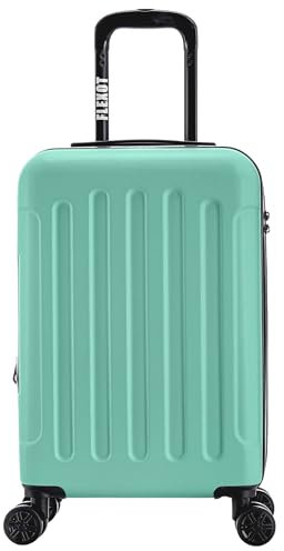 Flexot® F-3045 | Koffer mit V-Erweiterung | Alu-Teleskopgriff | 360° Räder leise rollend | Bordcase | Kabinengepäck | Reisekoffer | Trolley | (Mintgrün, M, Handgepäck)