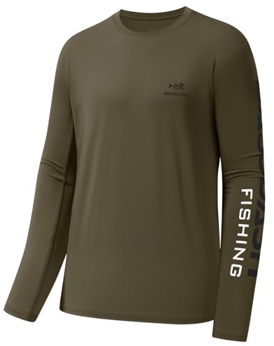 Bassdash, Maglietta da pesca da uomo con protezione solare UV UPF 50+, maglietta a maniche lunghe, XXL