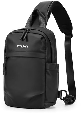 mixi EliteSeries Lässiger Tagesrucksack, Reiserucksack, wasserdicht, leicht, vielseitig, Schwarz, 27,9 cm, Black-11'', Sling-Rucksäcke