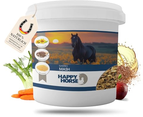 Happy Horse Gastro Mash | Getreidefreies Mash für Pferde mit empfindlichem Magen | 5 kg | Mit Kamille, Ingwer & Leinsamen | Magenschonend & Leicht verdaulich | Ohne Zusätze & Zucker