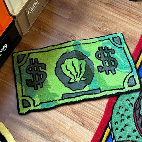 acsewater 100-Dollar-Scheine Teppich Geldteppich Teppich Hip-Hop Charmante Fußmatte für Haustür Flur Schlafzimmer Küche