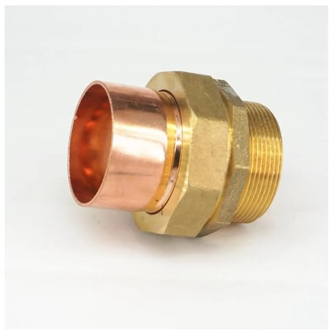 PIUHRKLEVD Raccord union d'alimentation en laiton mâle 2 - 54 mm de diamètre intérieur - Cuivre à souder - Raccord d'extrémité for climatiseur, réfrigérateur, refroidisseur, usine