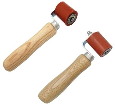 Paquete de 2 rodillos presión silicona alta temperatura 40 mm for audio automóvil, almohadilla insonorizada, piso, alfombra, aplicación papel tapiz, rodillo goma Para Soldar Los Bordes De Banderas