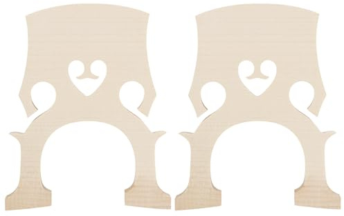 ECSiNG 2 Pack Maple Cello Bridge 4/4 Size Unfinished Maple Blank Compatible with 4/4 Acoustic Cello