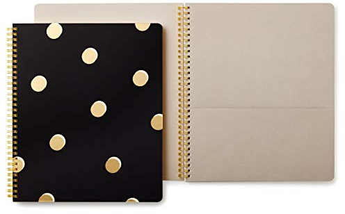 Kate Spade New York Large Spiral Notebook with 160 College Ruled Pages, Scatter Dot