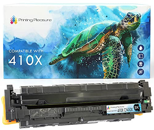 Printing Pleasure Toner kompatibel zu CF410X 410X für HP Color Laserjet Pro MFP M377dw M477dw M477fdn M477fdw M477fnw M477nw M452dn M452nw M452dw - Schwarz, hohe Kapazität (6.500 Seiten)