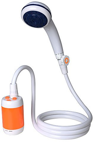 Marteau de fer portable douche électrique de camping avec valve d'arrêt, shower with water valve