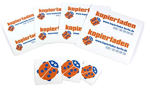 Fotosticker/Aufkleber mit eigenem Foto oder Motiv bedrucken, bis 120 x 120 mm, 50 Stück – Sticker inkl. individuellem Konturschnitt