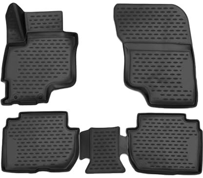 OMAC Gummimatten Fußmatte kompatibel mit Mitsubishi Outlander PHEV 2014-2019 TPE Schwarz 4X