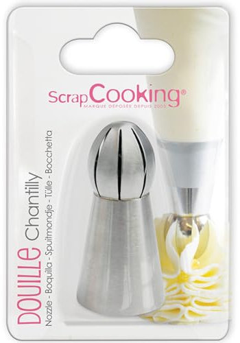Scrapcooking 1799 Douille pour Chantilly en INOX Ø2,3 x Ø3 x H6 cm