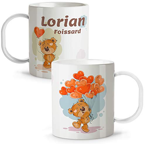 Tasse Plastique Personnalisée au Prénom. Rentrée Scolaire Fille Garçon. Divers modèles. Ours