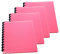 TUKA-i-AKUT 4pcs A4 Reliure Protège-Documents, pour 80 feuilles, 40 Pochettes Transparentes, PP Chemise Poche, Affichage Livre Présentation Reliure à Anneaux, Ensemble de 4, Rouge TKD8029 Red