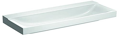 Geberit Xeno 2 Waschtisch ohne Hahnloch, ohne Überlauf, 120x48 cm Weiss mit KeraTect, 500552011-500.552.01.1