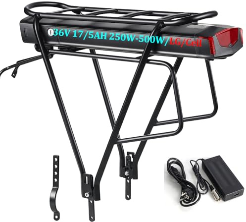 Unit Pack Power(DE Warehouse) Gepäckträger Ebike-Akku - 36V 48V 52V 72V Lithinum-Ionen-Batterie für Elektrofahrrad 1000W 750W 500W(mit Ladegerät)
